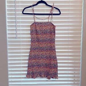 LoveShackFancy Colorful detailed ruched dress sz S/M